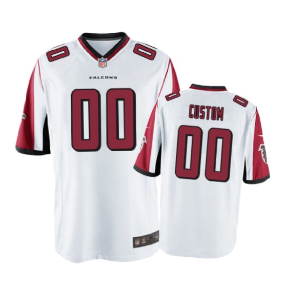 Falcons White Custom Game Jersey