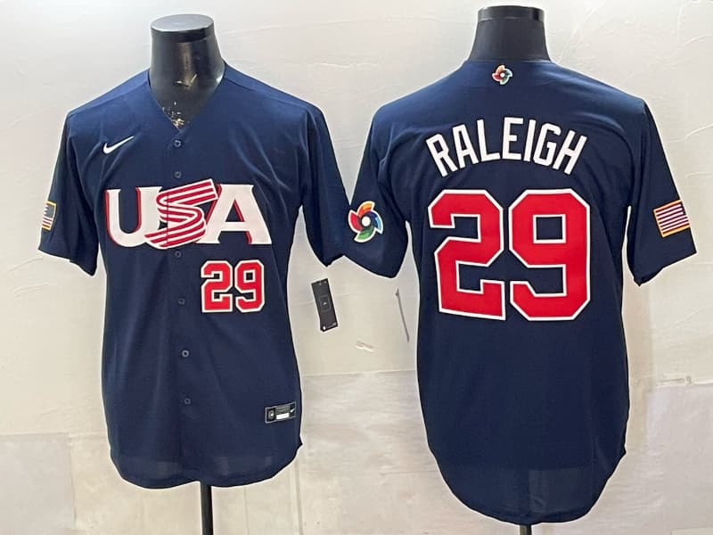 Fastship Cal Raleigh #29 USA Team World Baseball   jersey