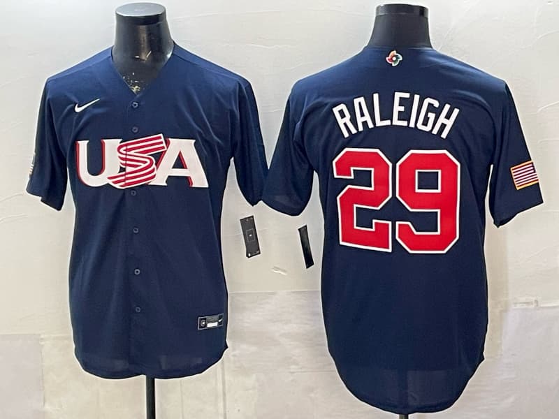 Fastship Cal Raleigh #29 USA Team World Baseball  jersey