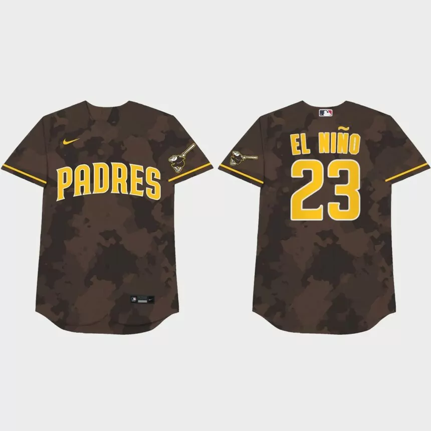 Fernando Tatis Jr. Nickname Padres 2021 Players’ Weekend El Nino Jersey – Camo