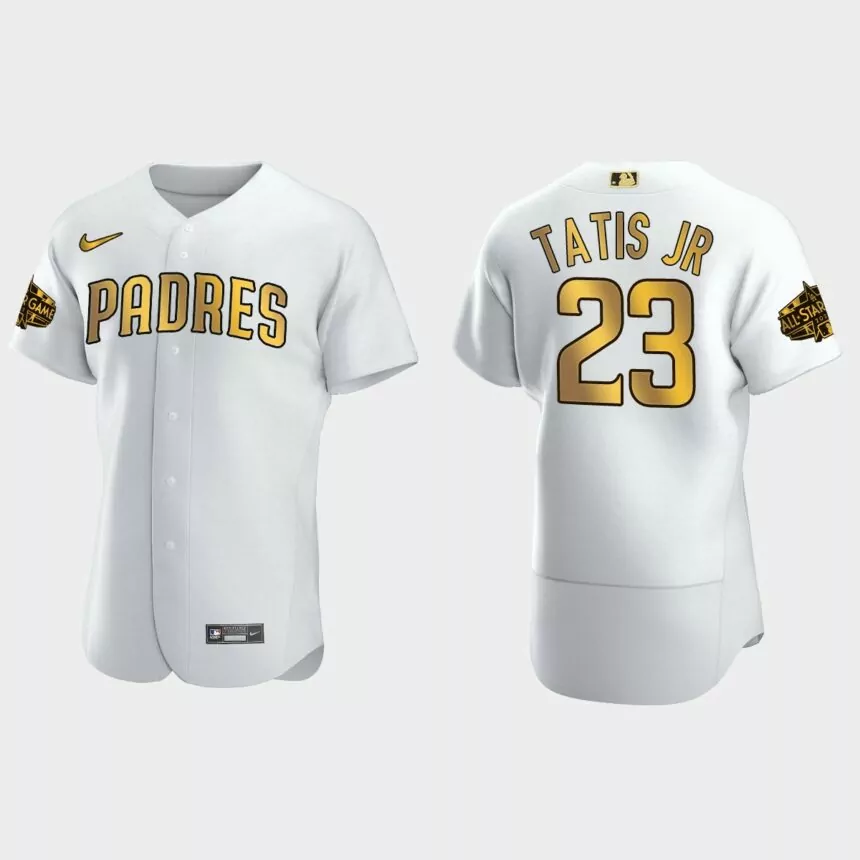 Fernando Tatis Jr. San Diego Padres 2022 MLB All-Star Game Jersey – White Gold