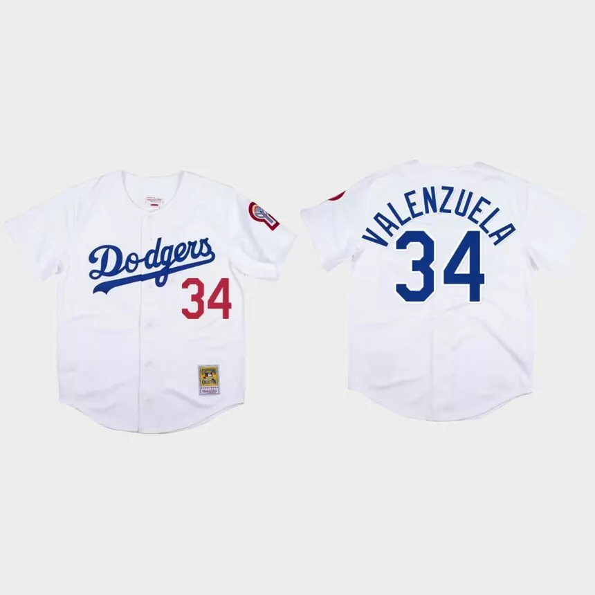 Fernando Valenzuela #34 Los Angeles Dodgers Mitchell & Ness 1981 Authentic Jersey – White