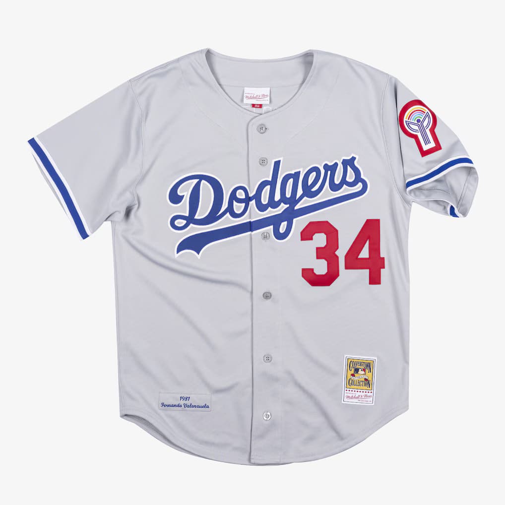 Fernando Valenzuela Los Angeles Dodgers 1981 Gray Authentic Player Jersey