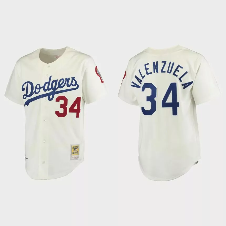 Fernando Valenzuela Los Angeles Dodgers Cooperstown Collection Authentic Jersey – Gray