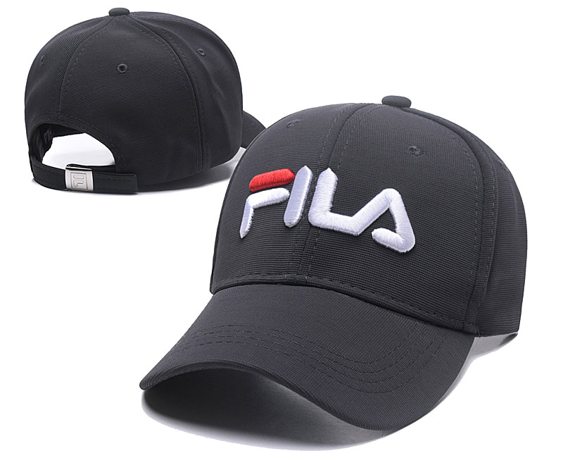 Fila-Classic-Dark-Gray--Sports-Peaked-Adjustable-Hat