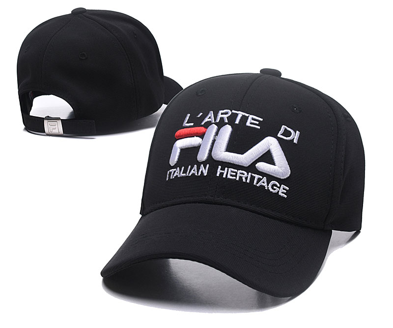 Fila Italian Heritage Black Sports Peaked Adjustable Hat SG