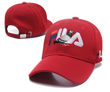 Fila Staple Red Sports Peaked Adjustable Hat SG