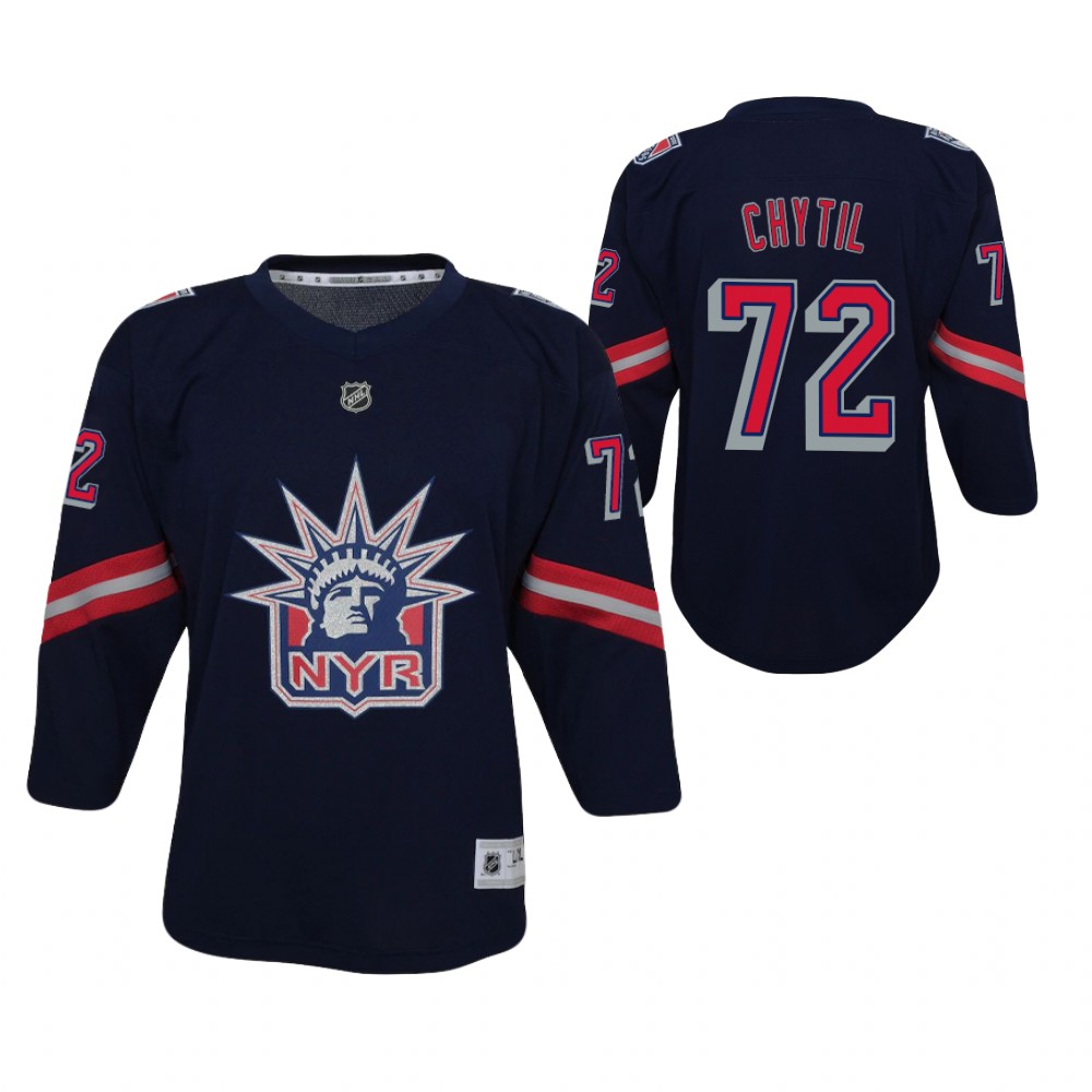 Filip Chytil New York Rangers 2021 Reverse Retro Navy Youth Jersey Replica