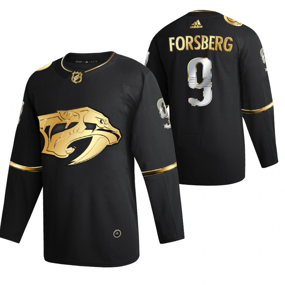 Filip Forsberg Nashville Predators Black 2021 Golden Edition Jersey Limited Authentic