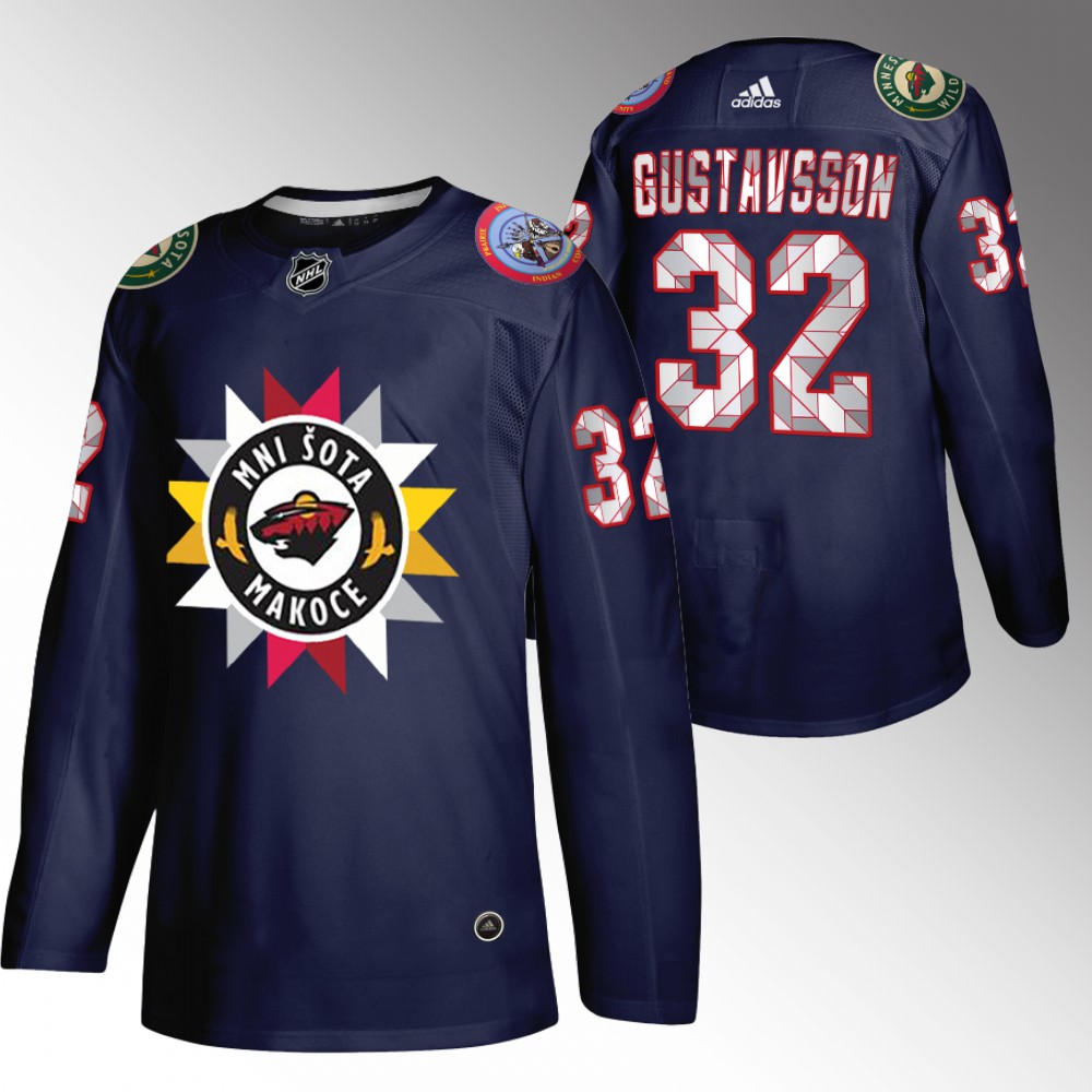 Filip Gustavsson Wild Native American Heritage Jersey Navy Special