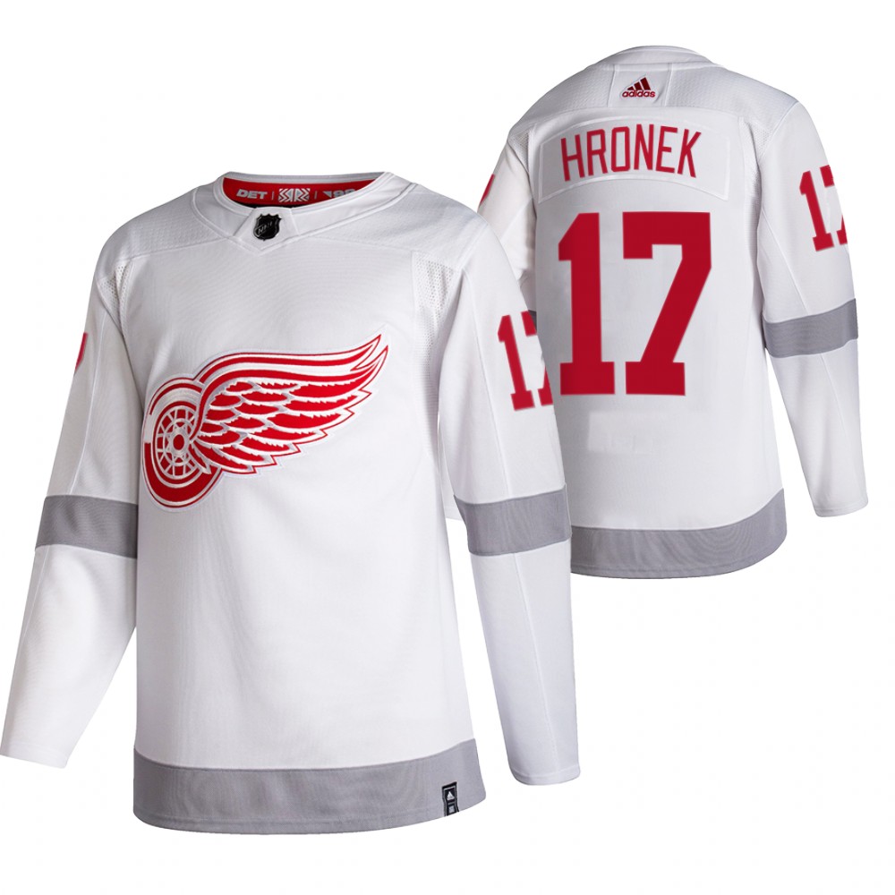 Filip Hronek Red Wings 2021 Reverse Retro White Special Edition Jersey