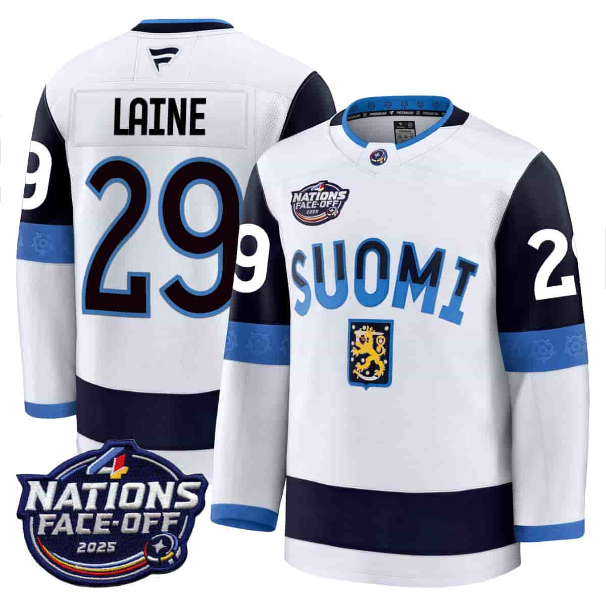 Finland 4 Nations Face-Off 2025 Premium Jersey - All Stitched Patrik Laine 29