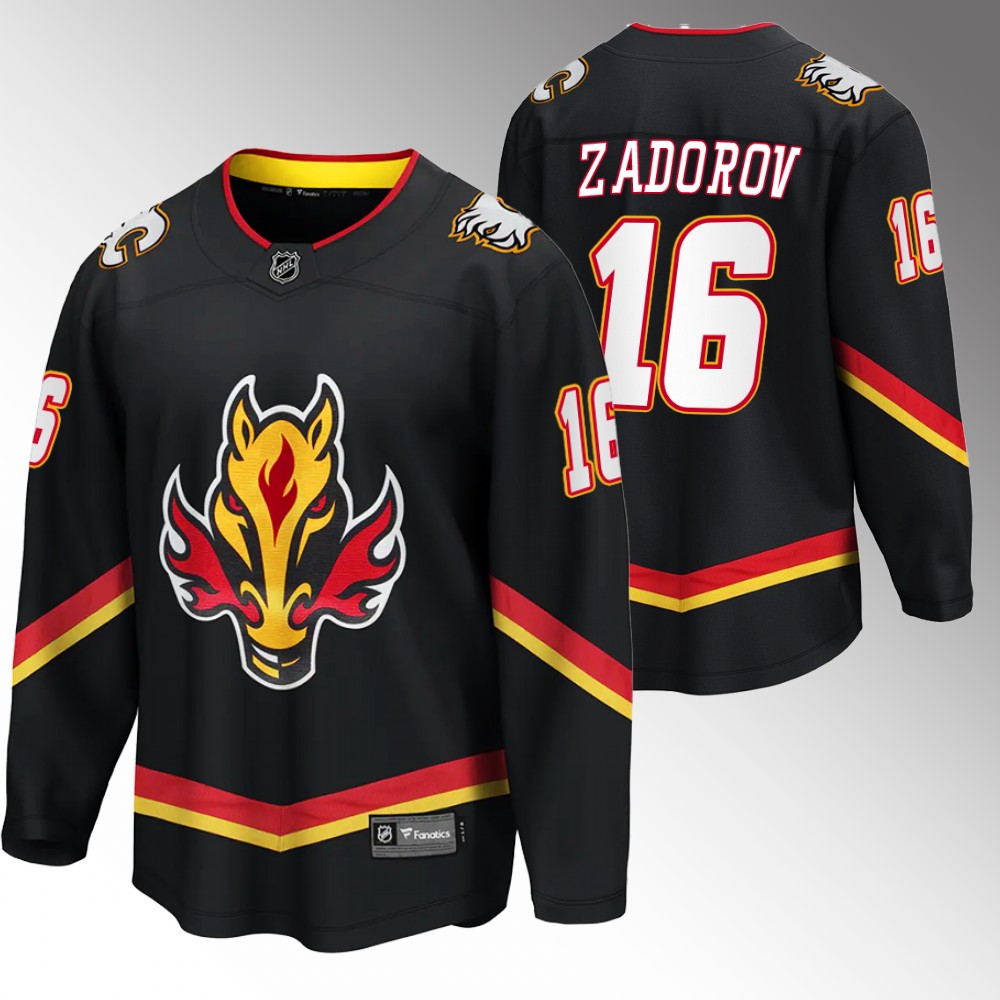 Flames #16 Nikita Zadorov Black 2022-23 Alternate Jersey