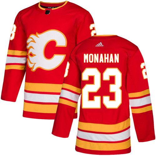 Flames #23 Sean Monahan Red Alternate Authentic Stitched Hockey Jersey