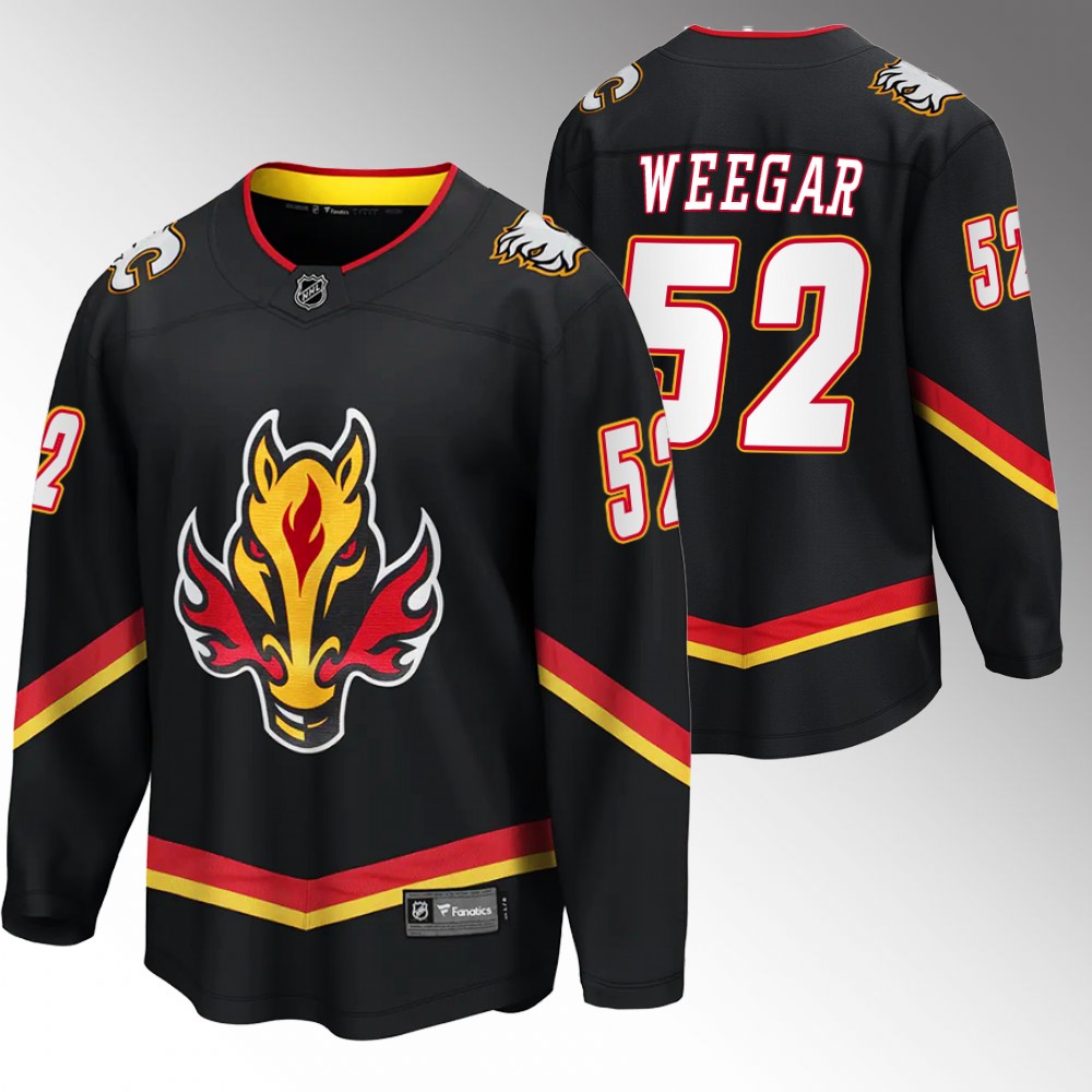 Flames #52 MacKenzie Weegar Black 2022-23 Alternate Jersey