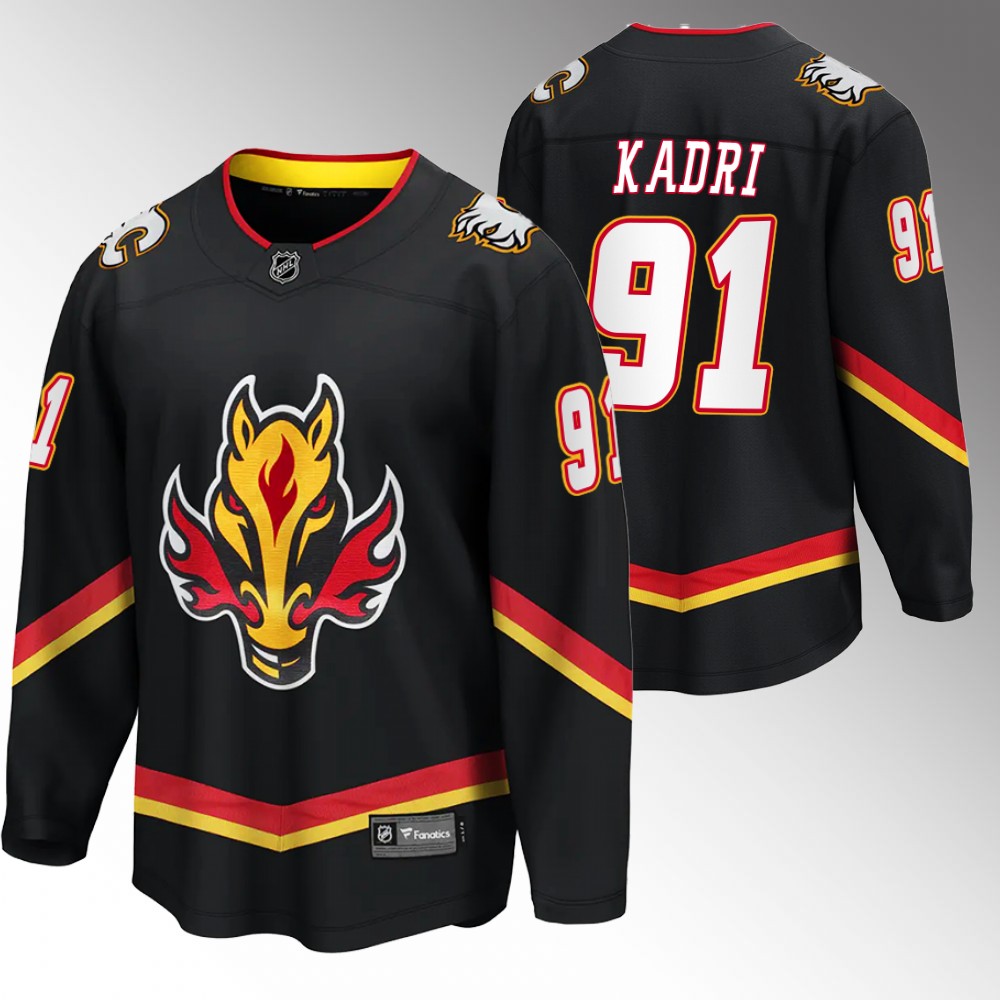 Flames #91 Nazem Kadri Red Alternate Jersey