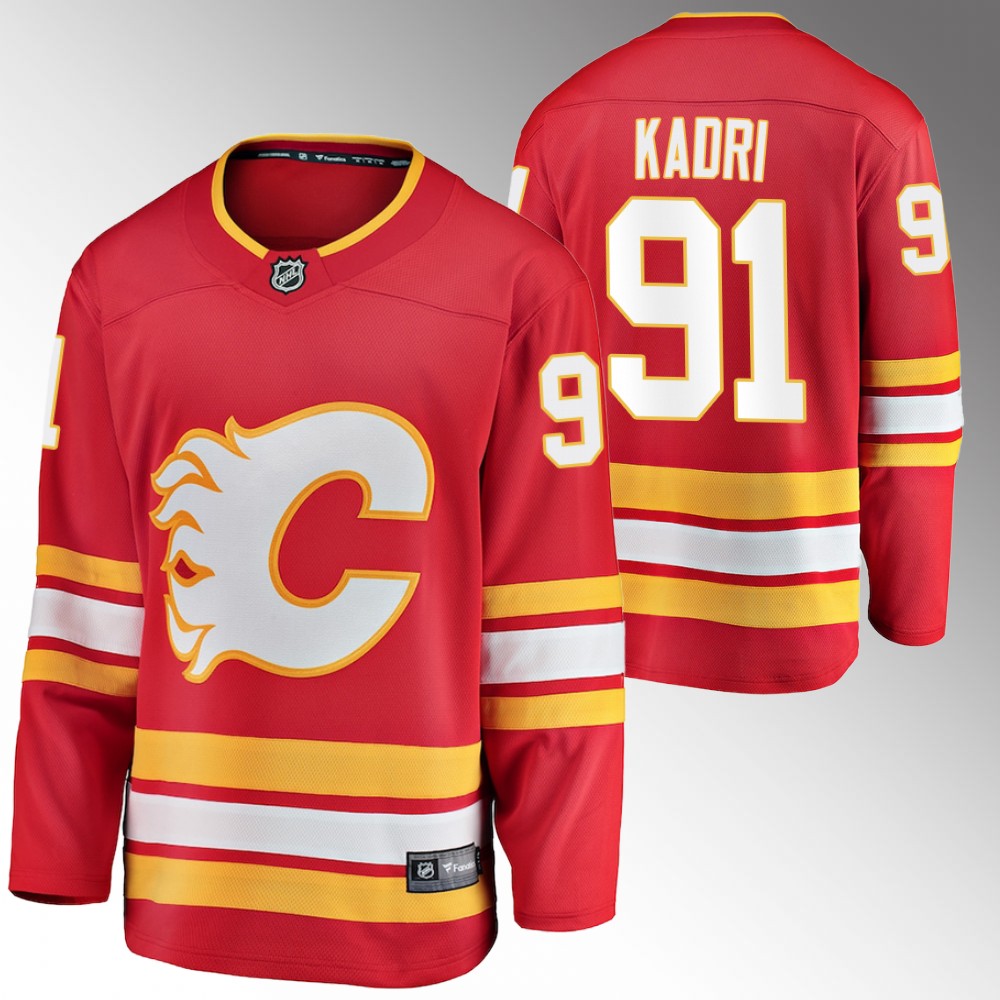 Flames #91 Nazem Kadri Red Home Jersey