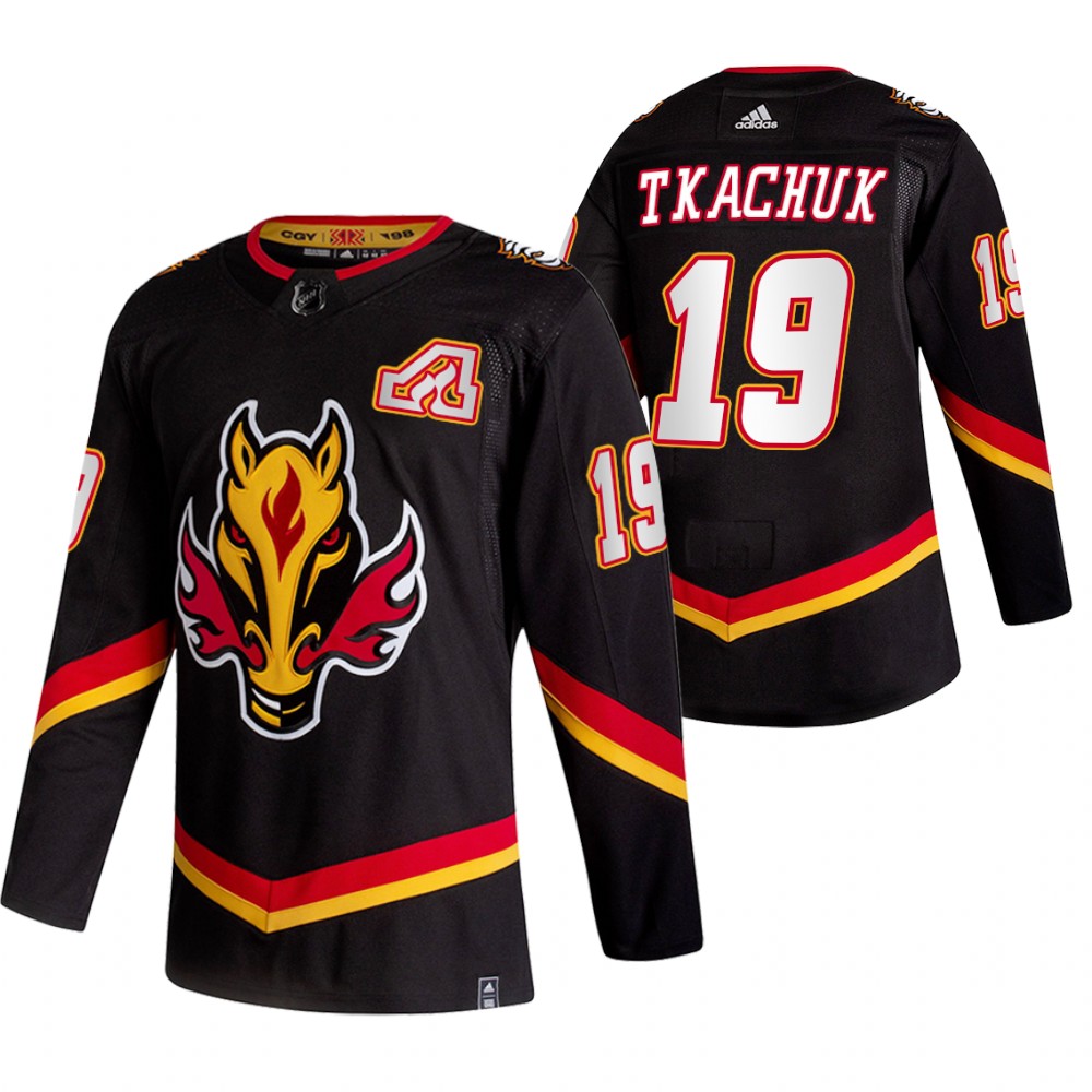 Flames 2021 Reverse Retro #19 Matthew Tkachuk Black Jersey Special Edition Authentic