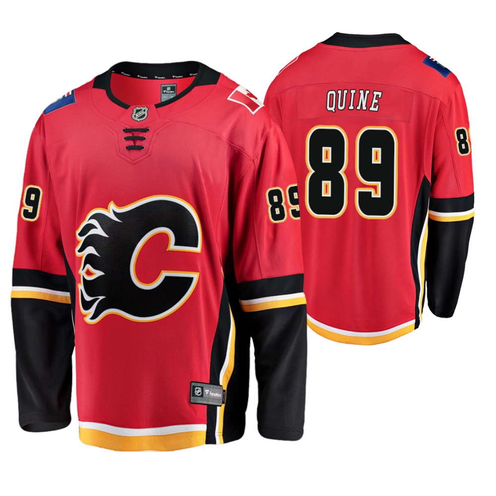 Flames Alan Quine Red Breakaway Player Home Jersey