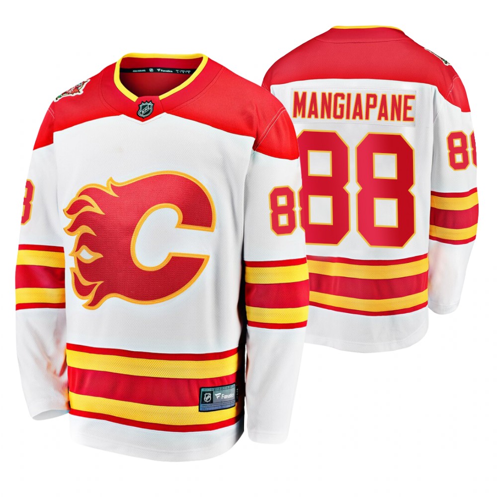 Flames Andrew Mangiapane White 2019 Heritage Classic Breakaway Player Jersey