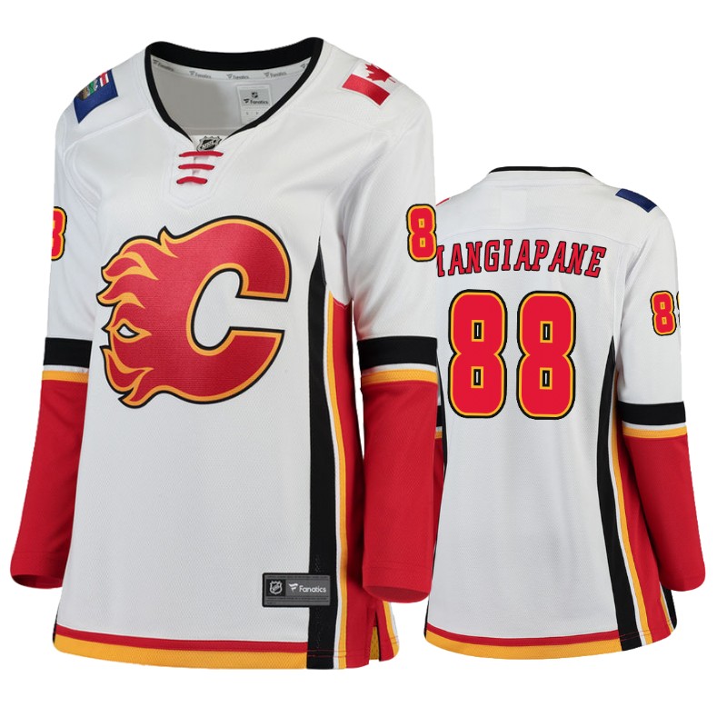 Flames Andrew Mangiapane White Breakaway Fanatics Branded Jersey