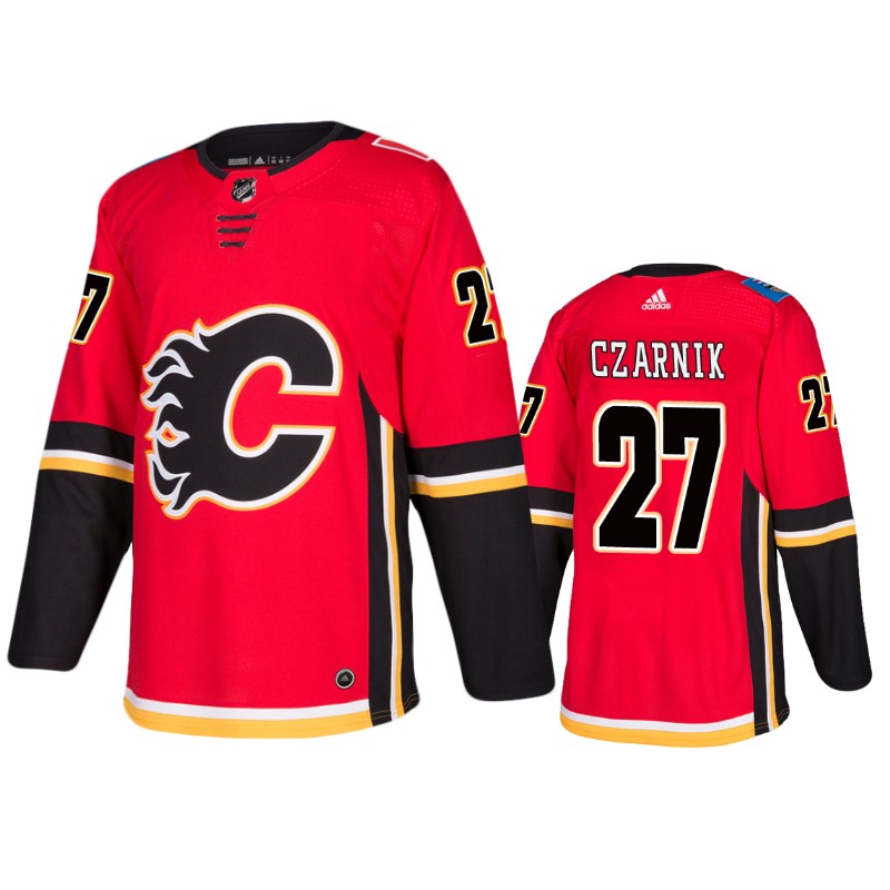 Flames Austin Czarnik Red Home Jersey