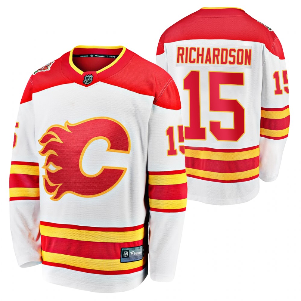 Flames Brad Richardson Jersey Away White Player Men