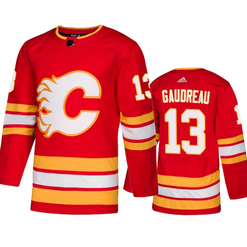 Flames Johnny Gaudreau Red Adidas Authentic Alternate Jersey