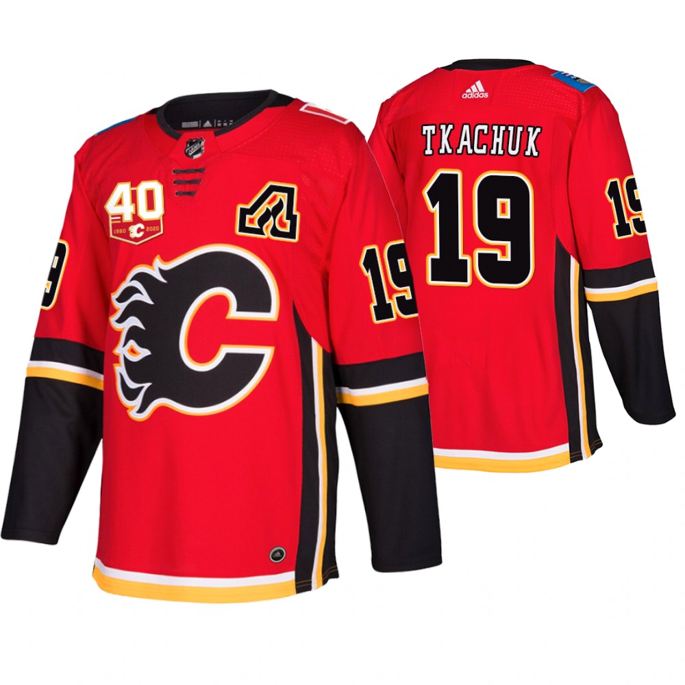 Flames Matthew Tkachuk Red 40th Anniversary Retro Third Jersey