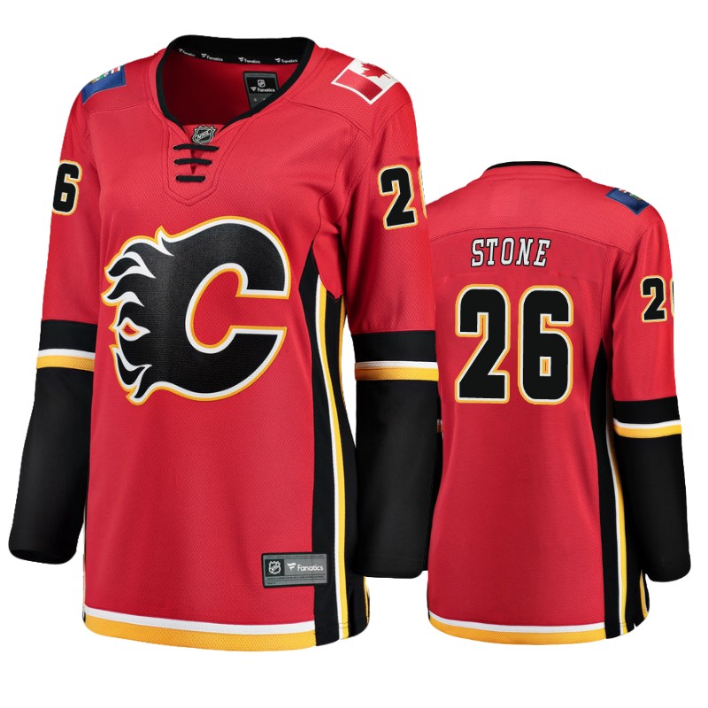 Flames Michael Stone Red Breakaway Player Home Jersey