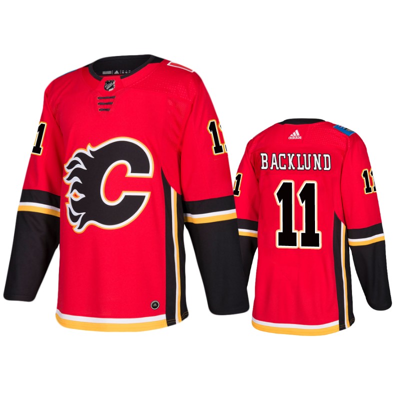 Flames Mikael Backlund Red Home Jersey
