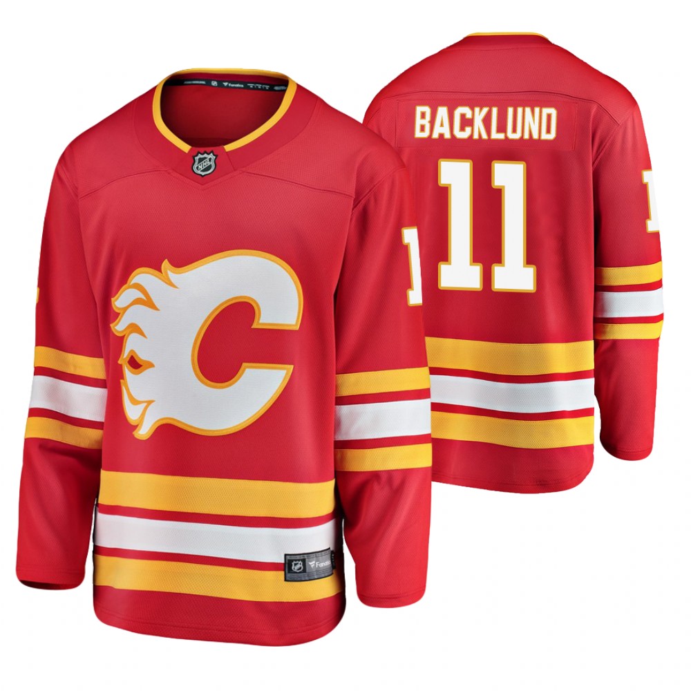 Flames Mikael Backlund Youth Breakaway Player Fanatics Branded Alternate Jersey