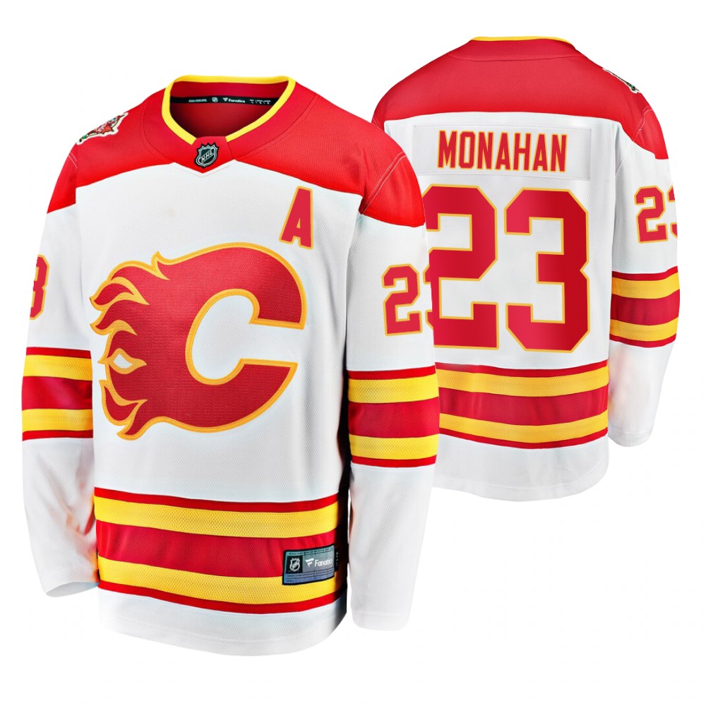 Flames Sean Monahan White 2019 Heritage Classic Breakaway Player Jersey