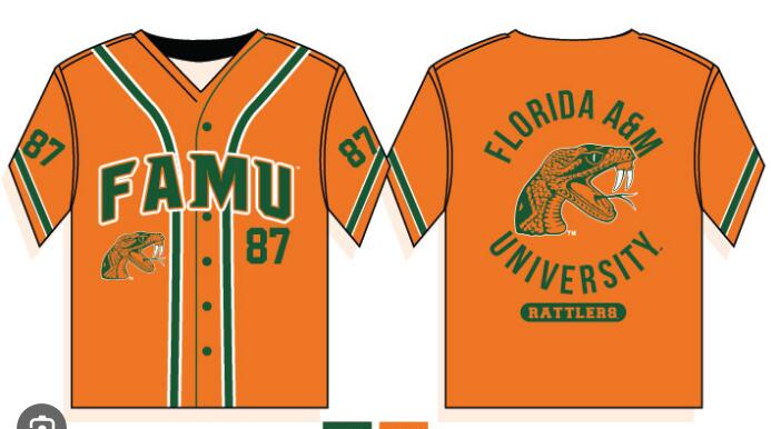 Florida A&M University Baseball Jersey - Orange