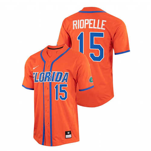 Florida Gators BT Riopelle Men Orange College Baseball Full-Button Jersey