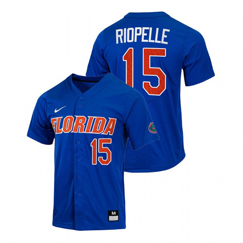 Florida Gators BT Riopelle Men Royal College Baseball Full-Button Jersey