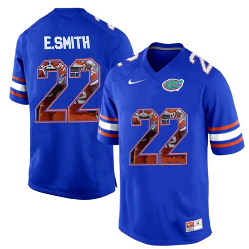 Florida Gators Emmitt Smith Royal Blue Printing Player Portrait Football Jersey