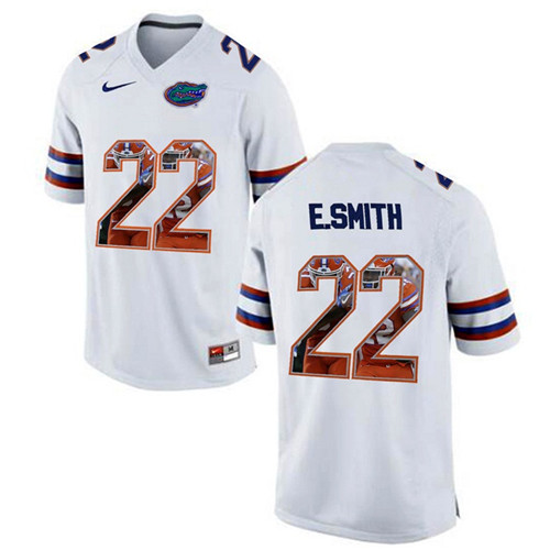 Florida Gators Emmitt Smith White Printing Player Portrait Football Jersey
