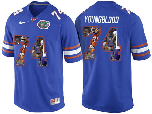 Florida Gators Jack Youngblood Royal Blue Printing Player Portrait Football Jersey