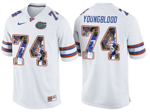 Florida Gators Jack Youngblood White Printing Player Portrait Football Jersey