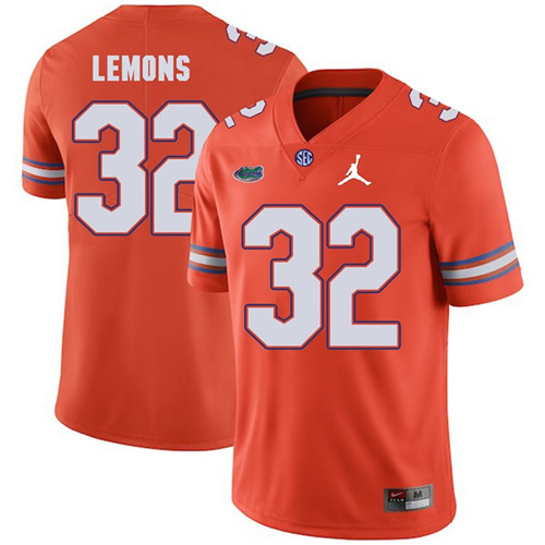 Florida Gators Orange Adarius Lemons Jordan Brand Football Jersey
