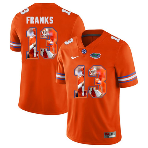 Florida Gators Orange Feleipe Franks College Football Portrait Jersey
