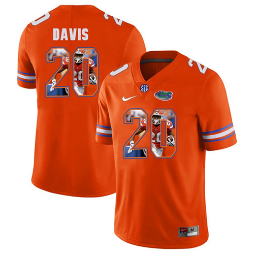 Florida Gators Orange Malik Davis College Football Portrait Jersey