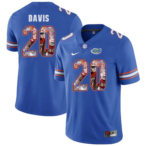 Florida Gators Royal Malik Davis College Football Portrait Jersey