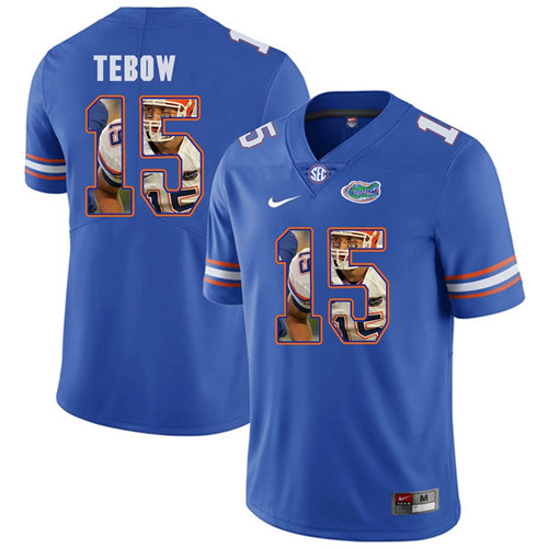 Florida Gators Royal Tim Tebow College Football Portrait Jersey