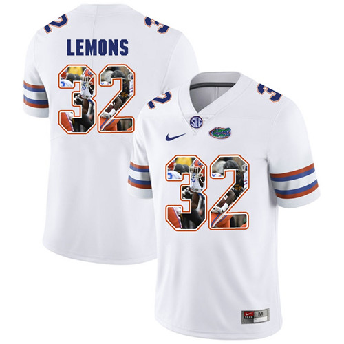 Florida Gators White Adarius Lemons College Football Portrait Jersey