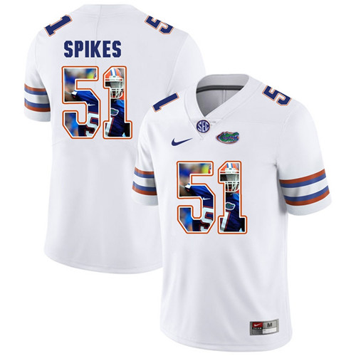 Florida Gators White Brandon Spikes College Football Portrait Jersey