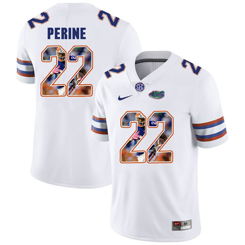 Florida Gators White Lamical Perine College Football Portrait Jersey