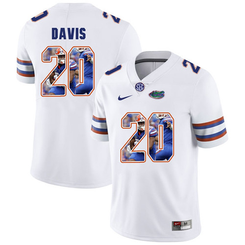 Florida Gators White Malik Davis College Football Portrait Jersey