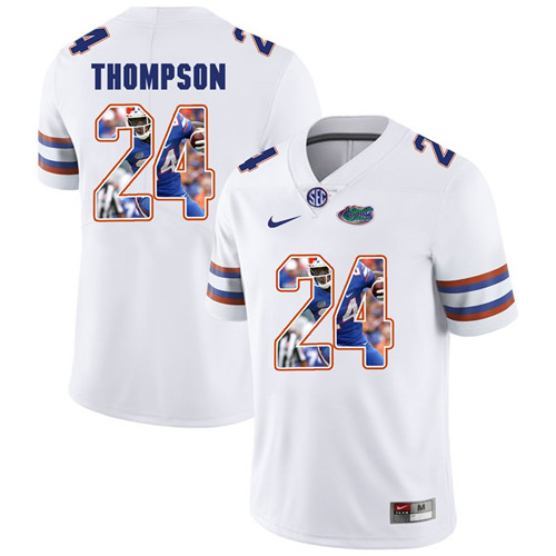 Florida Gators White Mark Thompson College Football Portrait Jersey